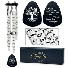 Memorial Wind Chimes with Sympathy Message for Loss of Loved One