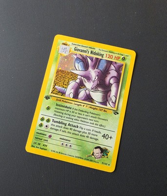 Giovanni's Nidoking 1st Edition 7/132 Holo Gym Challenge Pokemon