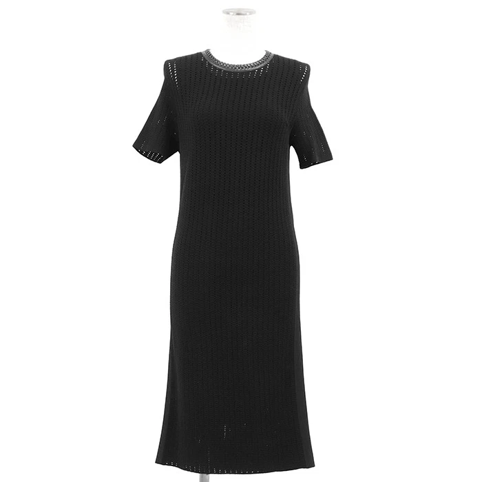 dress with faux leather Black Sleeveless Faux Leather Cut Out Midi Dress – Rebel by Lily B main image 1