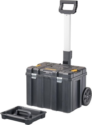 DEWALT Tool Box with Wheels Modular, Large Rolling Tool Box WithTelescopicHandle