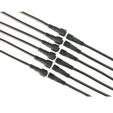 HUALAND 6 Pair Black 4 Pin Waterproof Male Female Connector Cable RGB LED Str