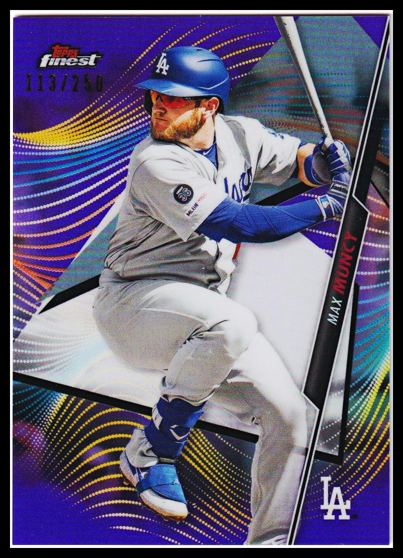 Topps 2020 Finest Max Muncy Los Angeles Dodgers #29 Purple Refractor /250
