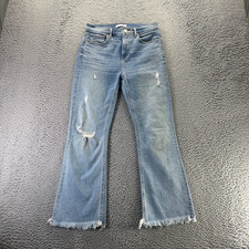 Loft Jeans Womens 4 Blue Denim Cotton Flare C...