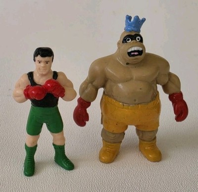Vintage 1989 Nintendo Mike Tyson's Punch-Out King Hippo + Little Mac PVC Figures