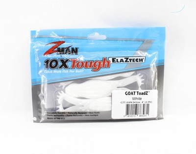 Zman Soft K�der Goat ToadZ 4 Zoll 3/Pack White (3031)
