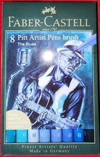 Faber Castell Pitt Artist Pens, The Blues 8pk