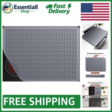 Multi-Purpose Grey Silicone Stove Cover - Waterproof and Anti-Slip 28''L x 20''W
