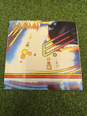 Def Leppard Pour Some Sugar On Me 45 RPM Vinyl Record 1988 Mercury VG+