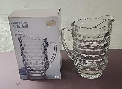Vintage American WhitehallIn The Box Cubist PitcherJug 51oz Size 7-1/2" Tall New