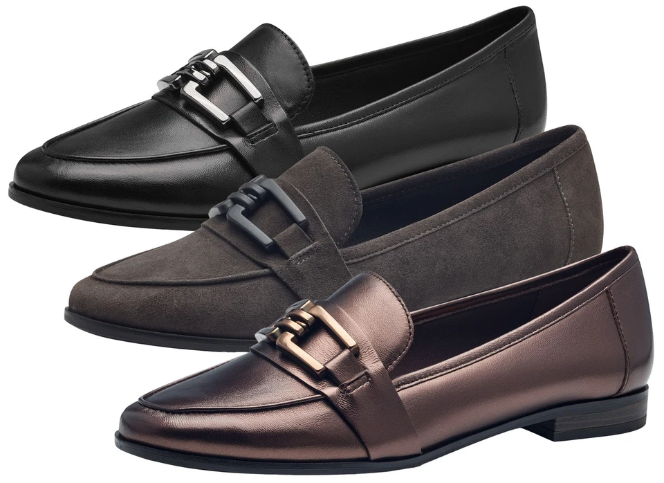 MARCO TOZZI Damen Slipper Leder Loafer Kettendetail 2-24201-43 - Bild 1 von 1