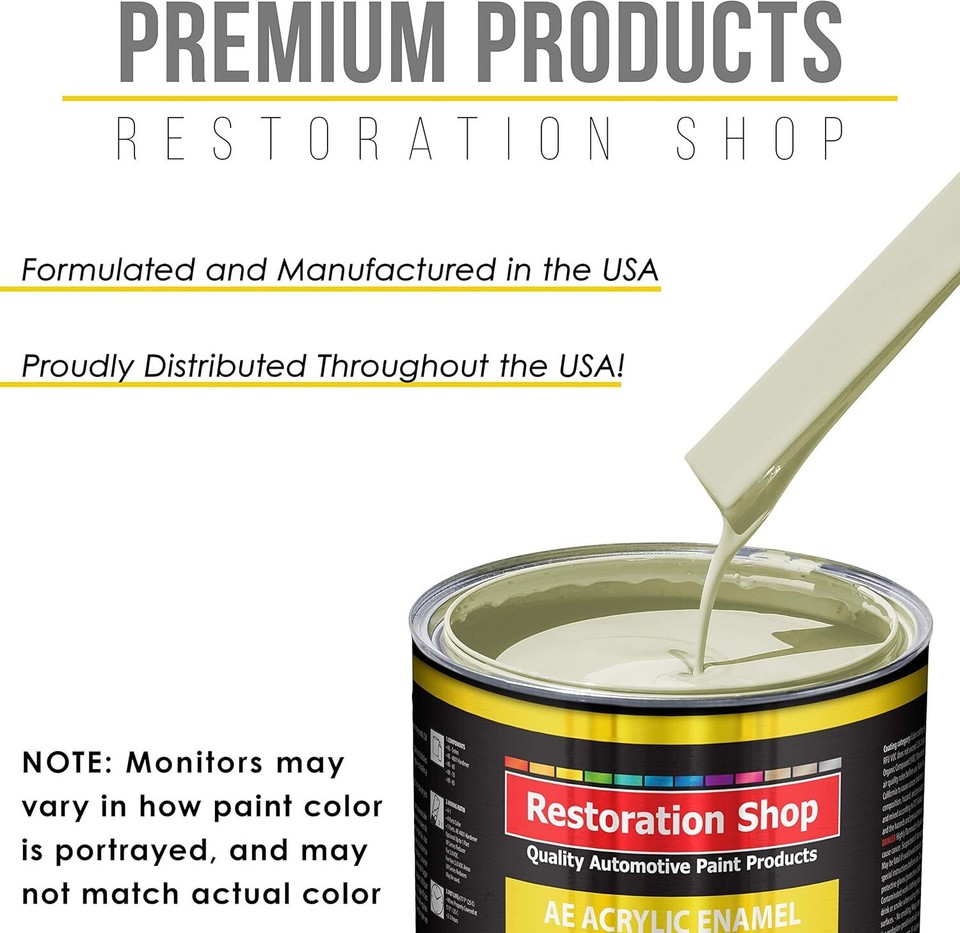  Grand Prix White Acrylic Enamel Auto Paint Complete Quart Paint Kit