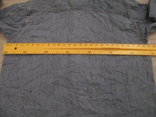 Vintage Levis Denim Shirt Mens XL Blue Denim Oversized Loose Fit Y2K Shacket - Picture 11 of 13