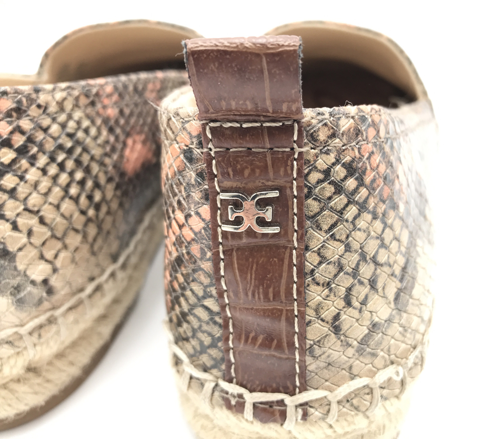 Sam Edelman Leather Snake Print Python Espadrille… - image 12