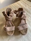 STEVE MADDEN Women Ladies  Beige Strappy Wedge Heel Shoes Size 7.5M — photo 4