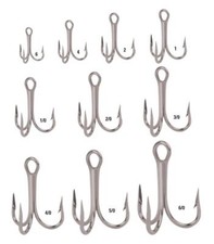 Mustad O?SHAUGHNESSY Treble Hook 3565-DS - Triplets 50 Count Size 6 to 6/0