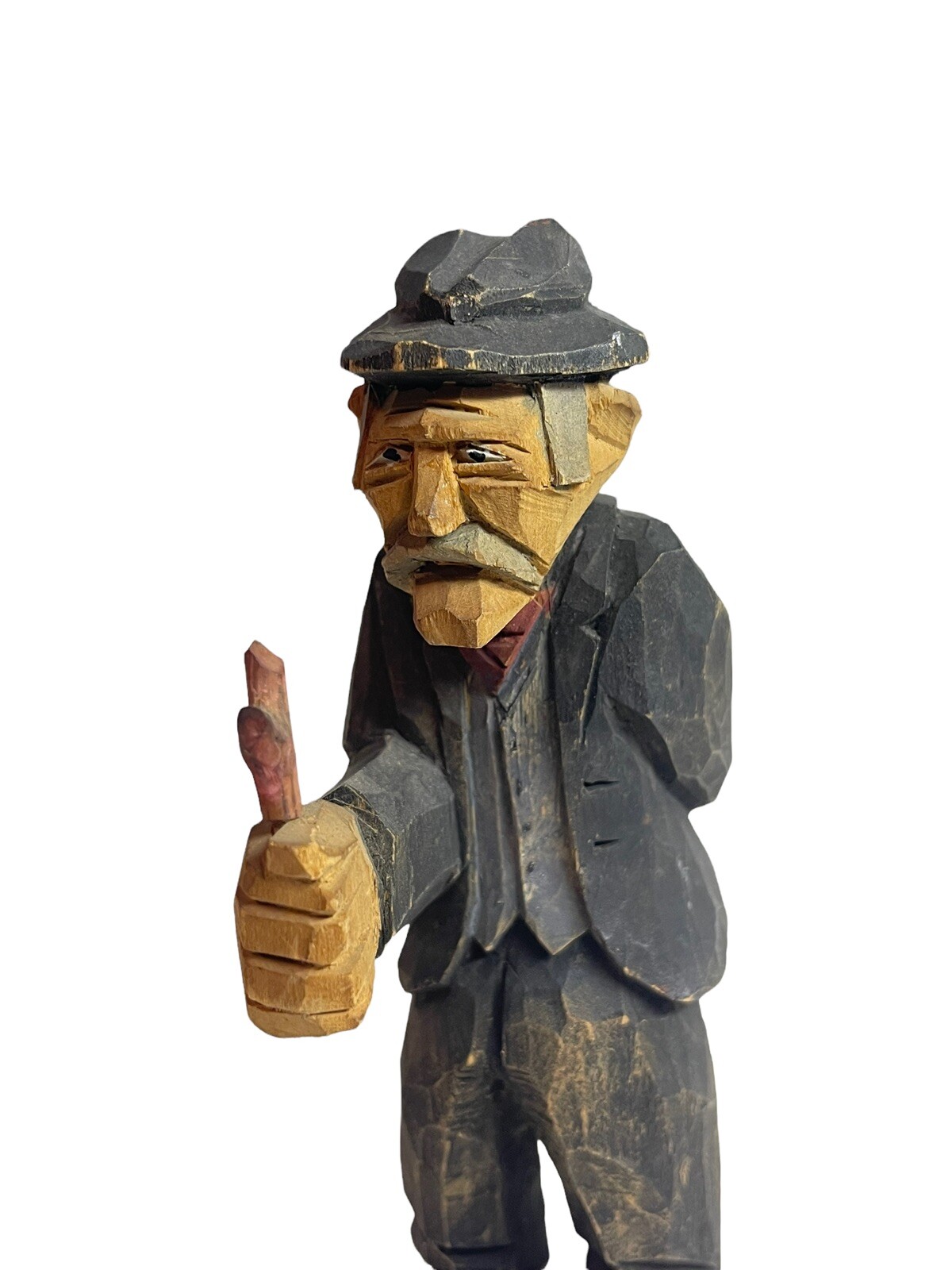 SIGNED. Vtg GUNNARSSON Swedish Carved -Hand Painted Wood Figure -Old ...