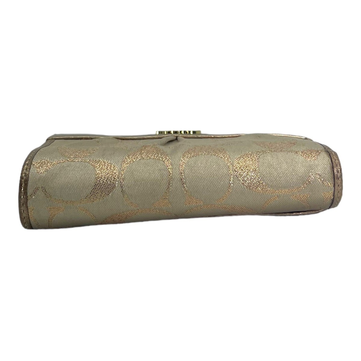 Vintage COACH Signature Metallic Jacquard Leather Medium Bifold