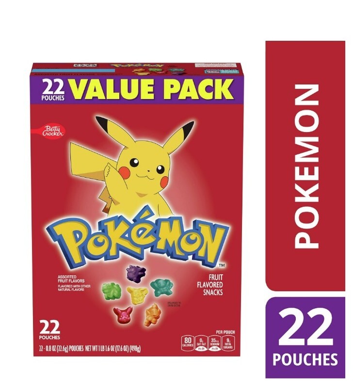 Pokemon Fruit Flavored Snacks, Treat Pouches, Value Pack, 22 ct | eBay
