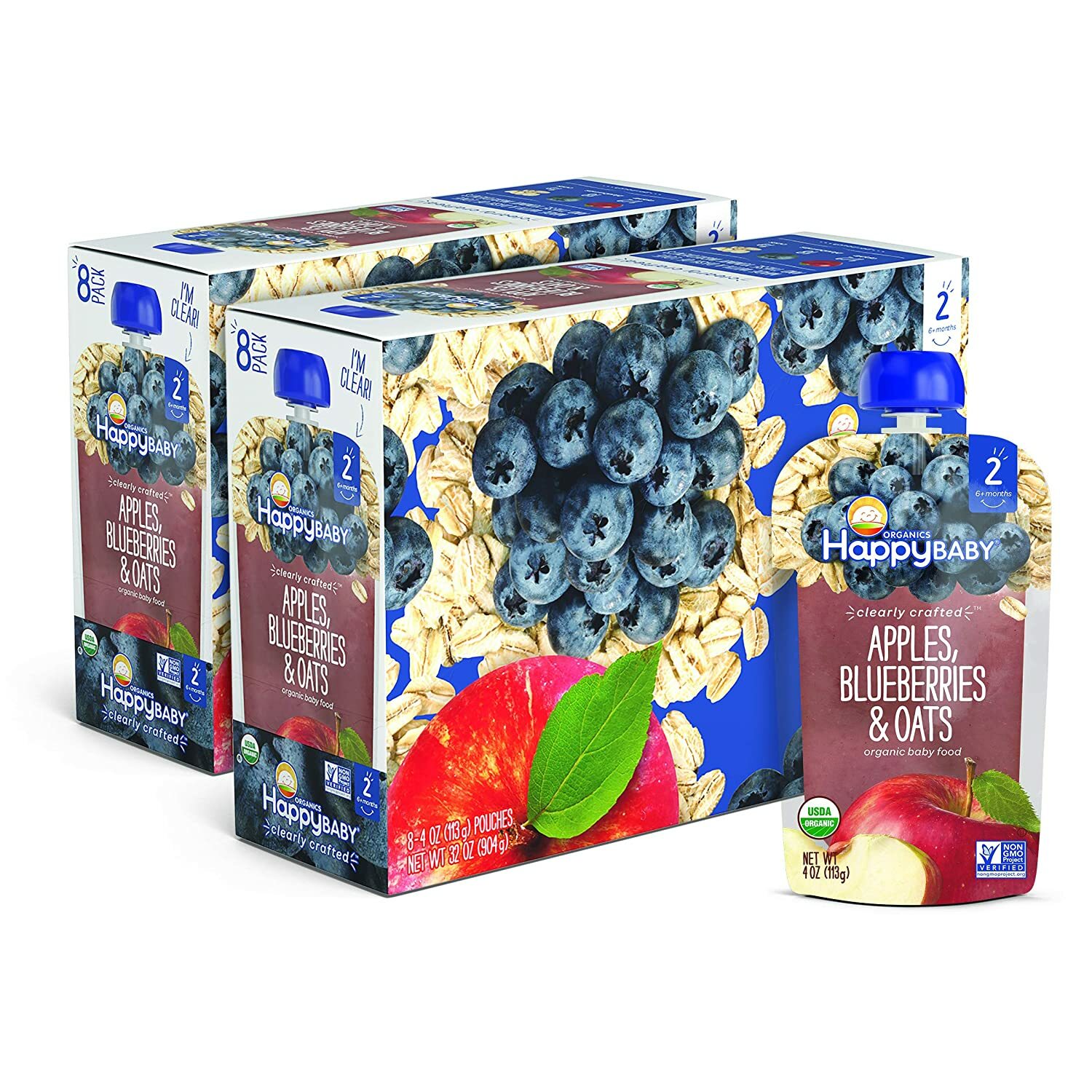 happy baby clearly crafted stage 2 organic baby food