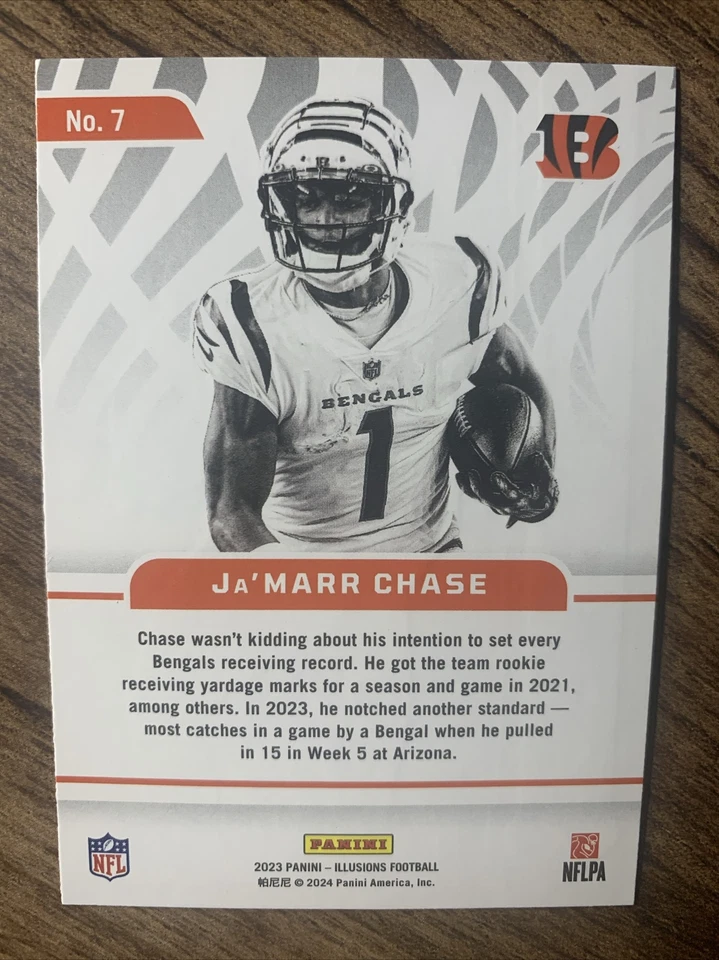 2023 Panini Illusions Amazing #7 Ja'Marr Chase - Image 2 of 2