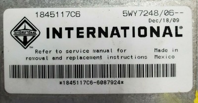 05 FORD F 350 INTERNATIONAL ECU Engine Computer # 1845117C6 