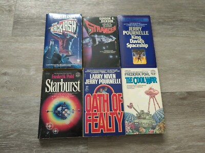 Retro Sci-fi 6 book lot. Classic Science Fiction paperbacks from the 70s & 80s