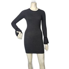 BCX Dress Gray Sweater Bodycon Dress Size Small