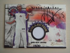 2001-02 Fleer Exclusive Vince Carter VINSANITY Collection Auto Jersey #08/30