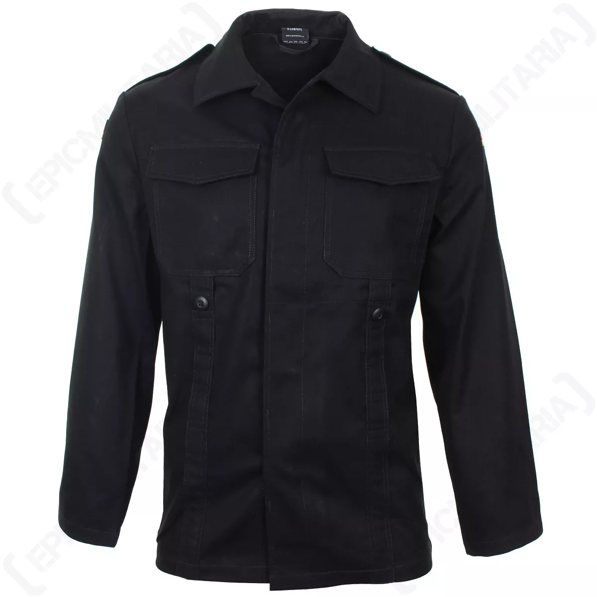 German Old Style Moleskin Field Jacket - Black 100% Cotton Army Military New