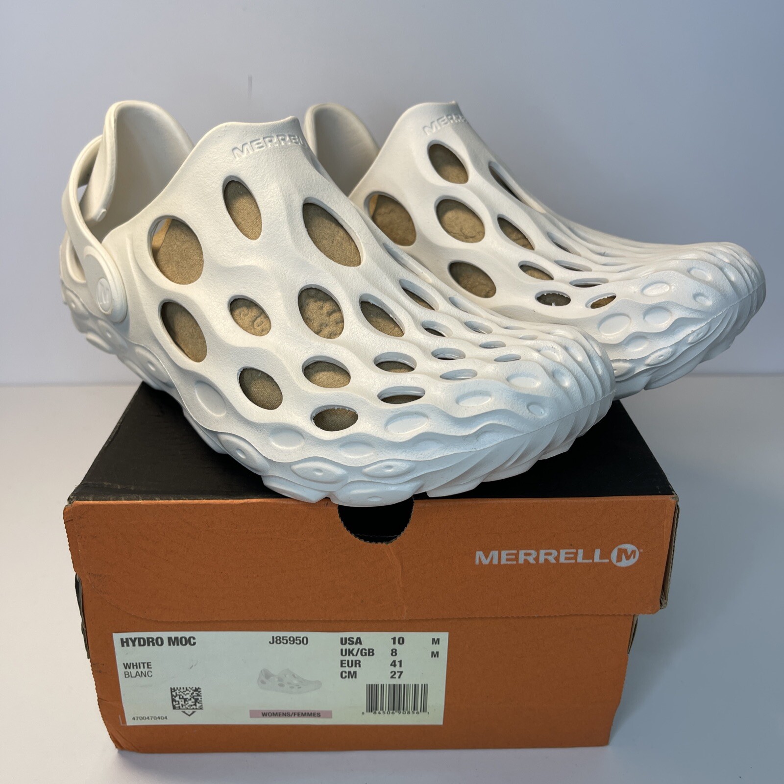 Merrell Hydro Moc scarpe sandali pescatore bianco taglia 10 donna