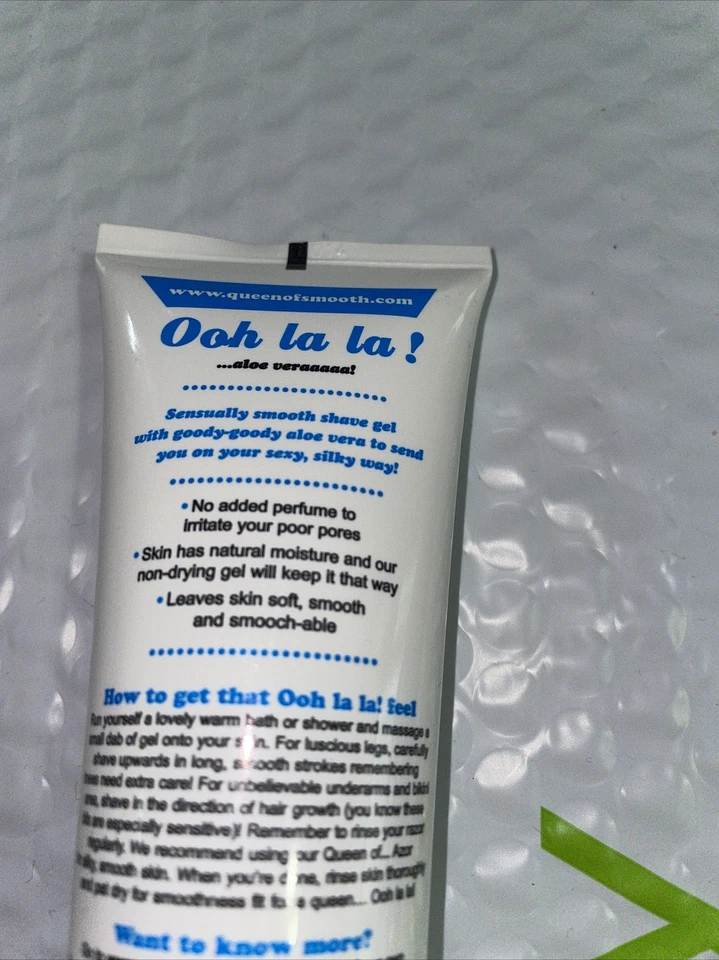 Reina de. Ooh la la! Tubo de gel de afeitar cremoso ALOE VERA para mujer REINA DE SUAVE Foto 3 de 4
