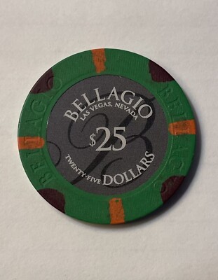 ベラージオ　チップ $25 Bellagio Las Vegas casino chip in Very Good shape | eBay