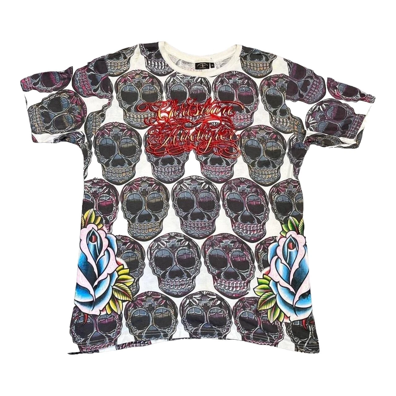 Мужские футболки Ed Hardy с цветочным рисунком