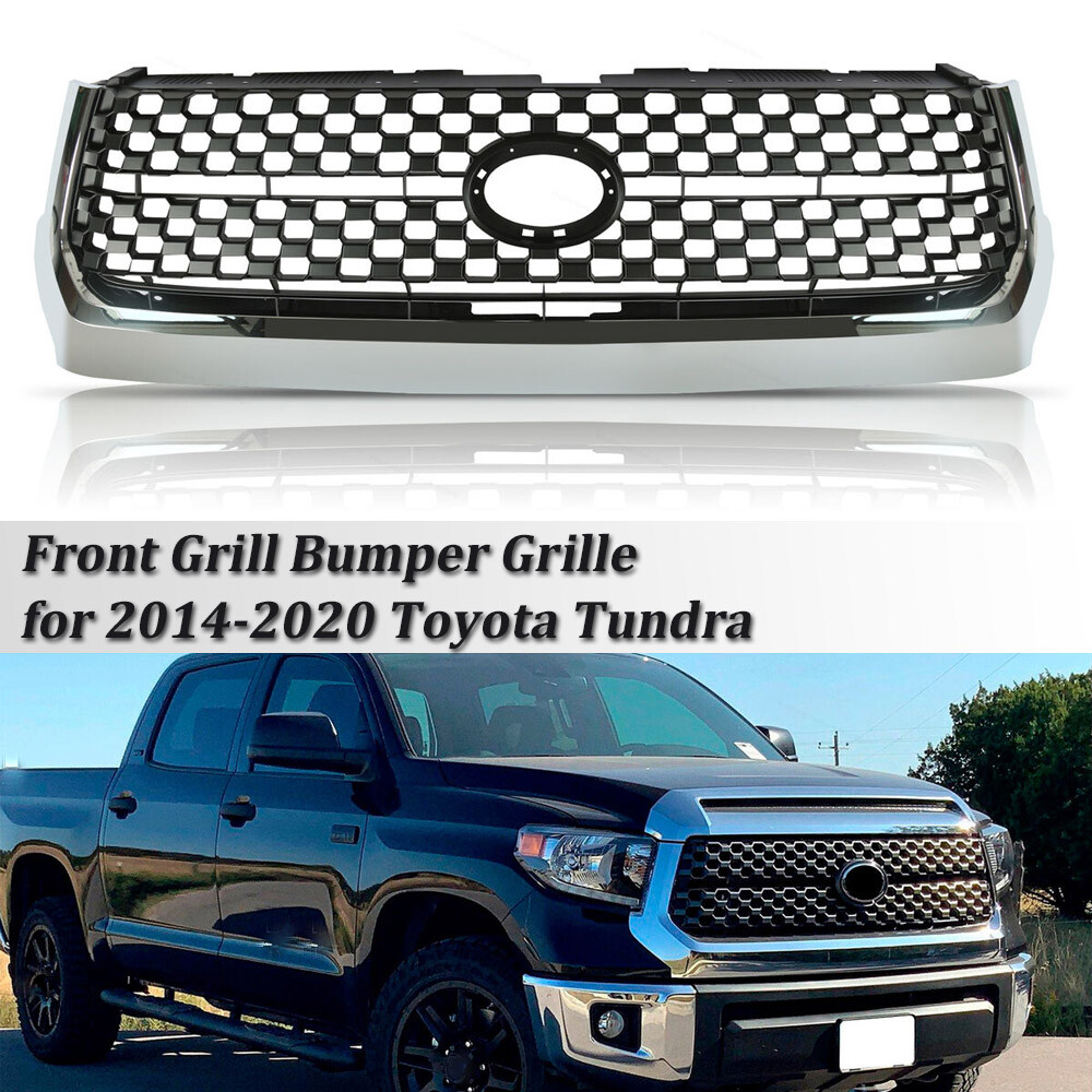 New Front Grille Black Bumper Honeycomb Grill For 2014-2020 Toyota Tundra Pickup