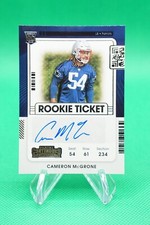2021 Contenders Rookie Ticket #224 Cameron McGrone Auto New England Patriots BG6