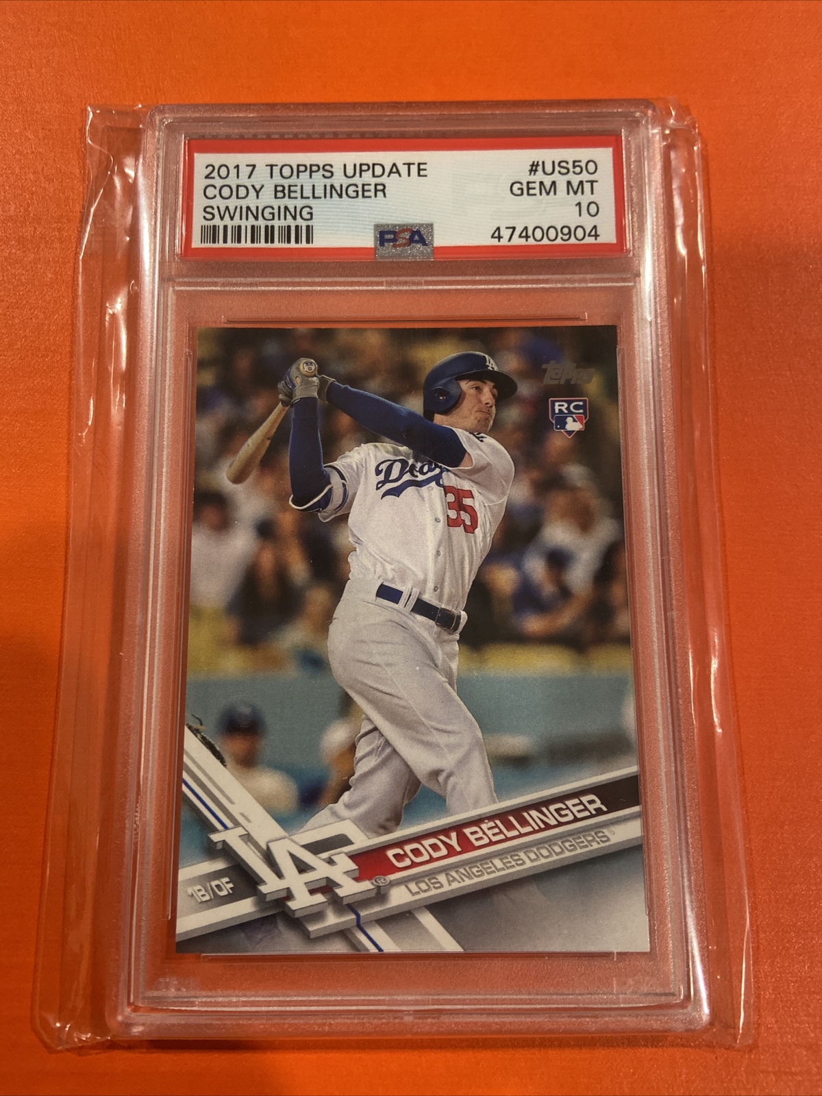 2017 Topps Update Cody Bellinger RC Rookie Card Gem Mint PSA 10 LA