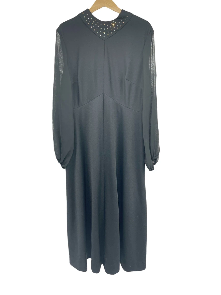 chinese dress ladies black long sleeve maxi dress with bow – June and Company main image 0