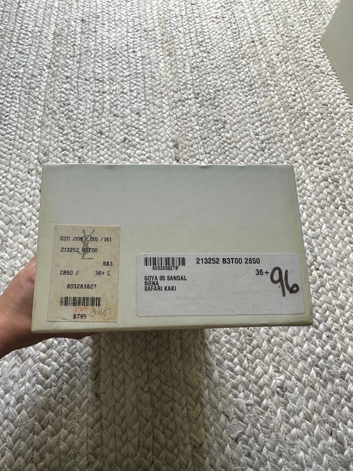 SANDALO GLADIATORE YVES SAINT LAURENT MARRONE GOYA CON SCATOLA