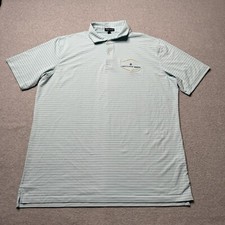 Peter Millar Crown Crafted Polo Shirt Mens XL Green Performance Stretch Golf