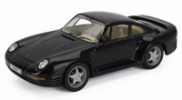 Modellauto Statisch Diecast Porsche 959 2.0 Coupe 1986 Schwarz Massstab 1:43