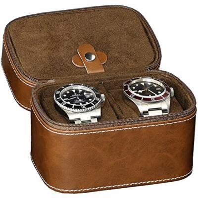 WATCH TRAVEL CASE Storage Leather Organizer for Watches with