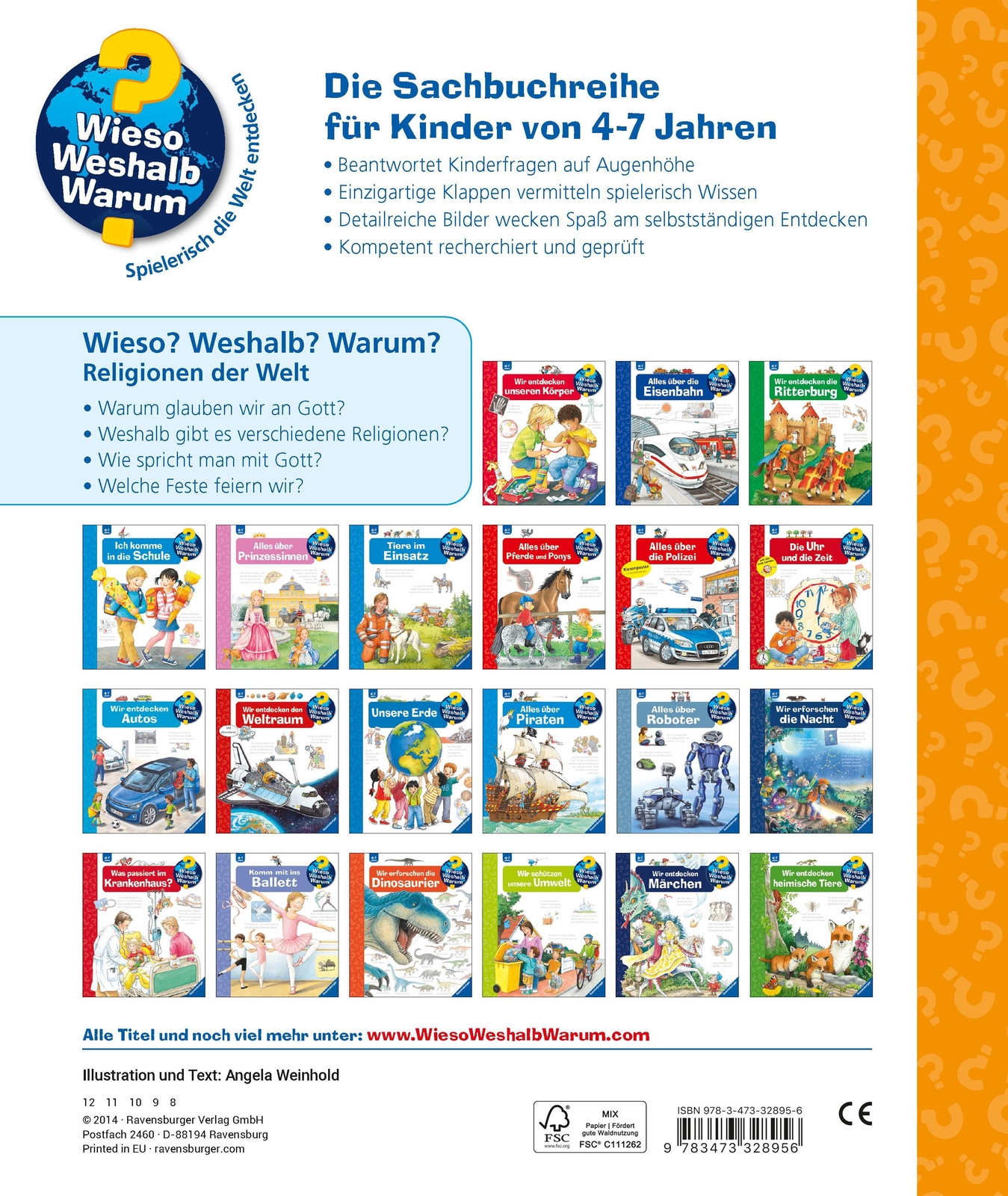 Thumbnail - Wieso? Weshalb? Warum?, Band 23: Religionen Der Welt Angela Weinhold