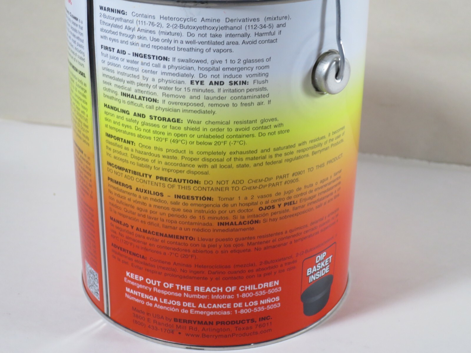 Berryman 0996 ChemDip Carburetor and Parts Cleaner, 96 oz. Can with