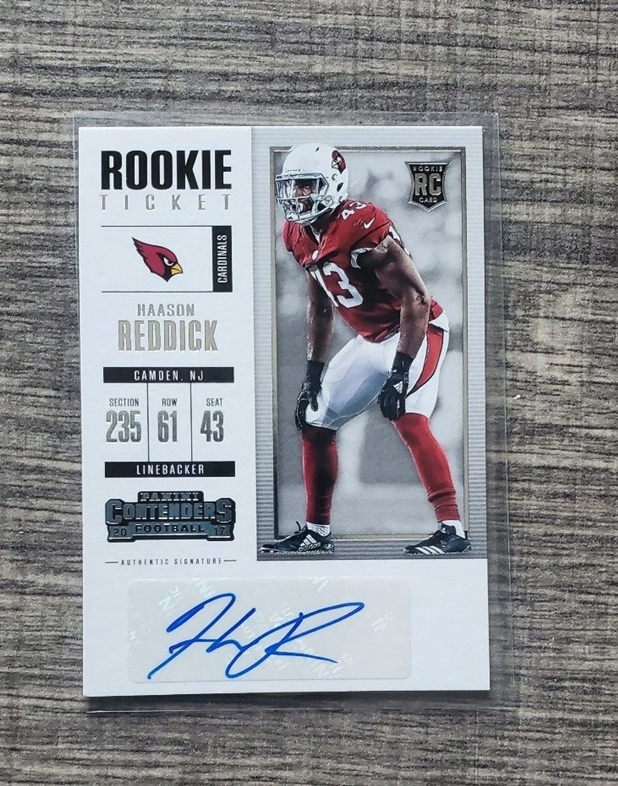2017 Panini Contenders Rookie Ticket Haason Reddick #169 Rookie Auto RC