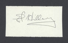 SIR EDMUND HILLARY signed cut MOUNT EVEREST