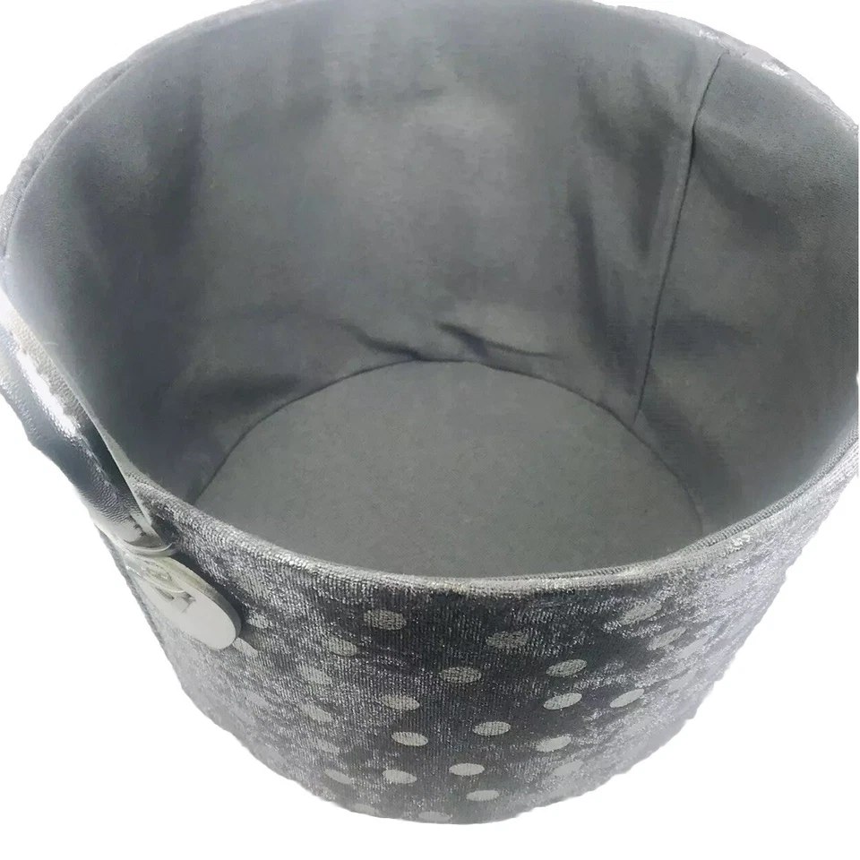 Taylor Madison Designs Holiday Gift Basket Storage Container Silver & Gray NWT - Image 2 of 4