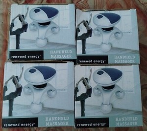 Lot of Four (4) Renewed Energy Handheld Massager For Back, Neck, Shoulders, Arms