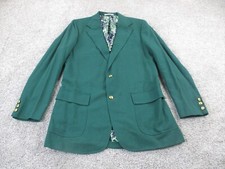 Vtg Men's LILY PULITZER Palm Beach GREEN BLAZER Jacket 40 Linen Blend TIGER