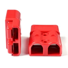 2x 175A 600V Battery Quick Connect Disconnect 1/0 AWG Plug Winch Connectors Red