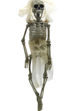 Halloween 15" Tall Skeleton Bride Spooky Halloween Hanging Decoration